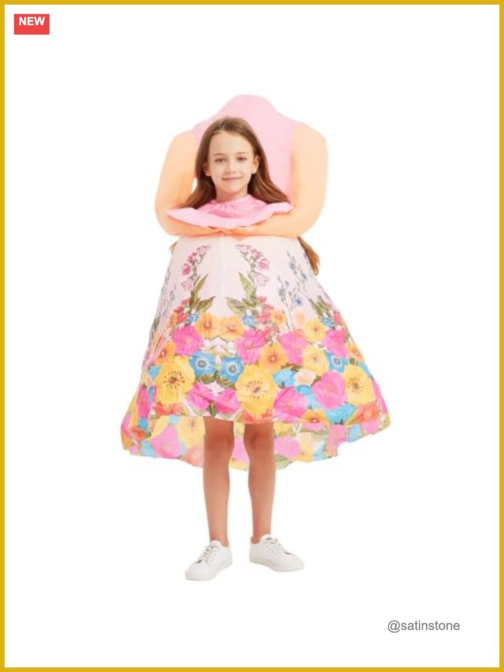 GOOSH Inflatable Headless Costume Kids Halloween Blow Up Cosplay 4-6Yrs